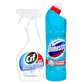 (bucata) | Pachet de curatenie CIF spray + Domestos 500ml+750ml