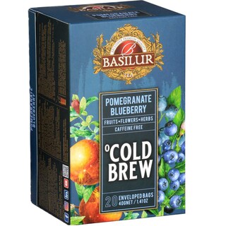 Basilur | Ceai Cold Brew Pomegranate Blueberry, fara cafeina 20x2g