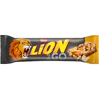 Lion | Baton 2 go cu arahide, stafide merisoare, orez si ciocolata cu lapte 33g