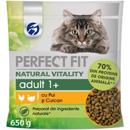 Hrana uscata cu pui si curcan pentru pisici adulte 650g