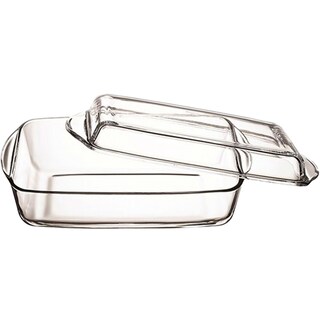 Borcam | Vas termorezistent rectangular cu capac capacitate 2.75l