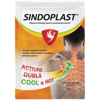 Sindoplast | Plasturi cu hidrogel pentru ameliorarea durerii, 3 bucati