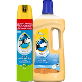 Pronto | Pachet spray si detergent pentru lemn 300ml+750ml