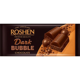 Roshen | Ciocolata neagra aerata 80g