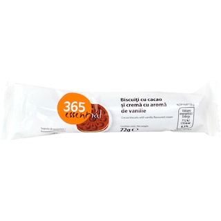 MEGA | Biscuiti cu cacao si crema cu aroma de vanilie 72g