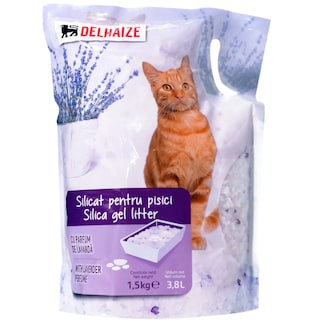Delhaize | Silicat pentru pisici cu lavanda 3.8L