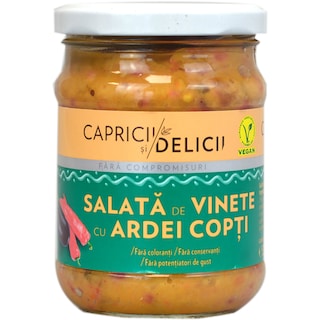 Capricii si Delicii | Salata vinete cu ardei copt 250g