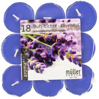 Muller | Set cu 18 pastile lumanari cu aroma de lavanda