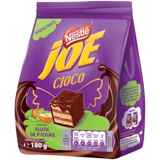 Joe | Napolitane cu crema de alune de padure invelite in ciocolata cu lapte 180g
