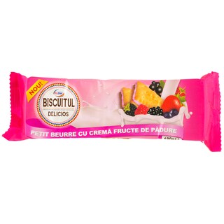 RoStar | Biscuitul delicios | Biscuiti cu crema de fructe de padure 180g