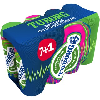 Tuborg | Bere blonda 7+1x0.5L