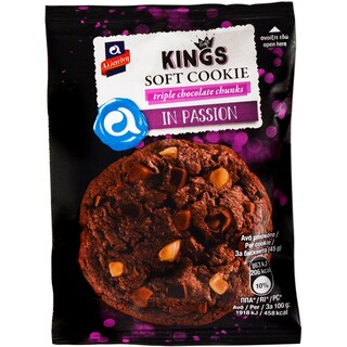 Soft Kings | Biscuiti cu 3 tipuri de ciocolata 45g