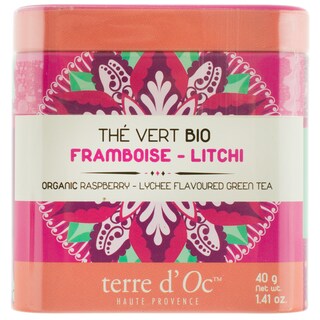 Terre D'Oc | Ceai verde cu aroma de zmeura si litchi 40g