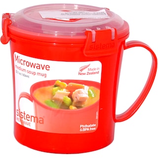 Sistema | Microwave | Cana din plastic 656ml cu maner si capac pentru microunde