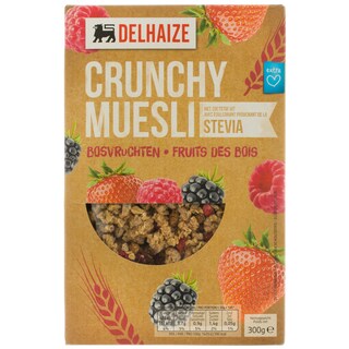 Delhaize | Musli crocant fara zahar, fructe liofilizate si indulcitor de stevie 300g
