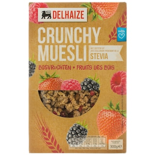 Delhaize | Musli crocant fara zahar, fructe liofilizate si indulcitor de stevie 300g