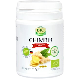 Bio All Green | Ghimbir eco 30 tablete 15g