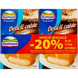 Hochland | Delicii calde | Cascaval pane  2x150g