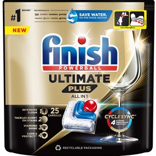 Finish | Ultimate Plus | Detergent masina spalat vase, 25 capsule