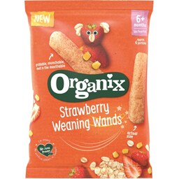 Organix | Baghete bio din porumb, ovaz si capsuni 25g