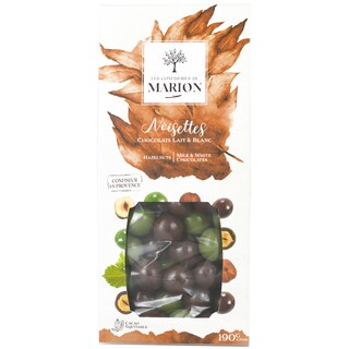 Les Confiseries de Marion | Alune de padure in ciocolata cu lapte si alba 190g