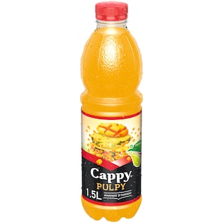 Cappy Pulpy | Bautura racoritoare necarbogazoasa cu suc de ananas si piure de mango 1.5L