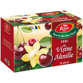 Fares | Aromfruct | Ceai aroma din fructe si plante cu visine si vanilie 20x2g