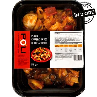 Poli | Pui cu ciuperci in sos dulce acrisor 310g