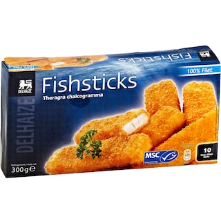 Delhaize | Fish fingers cod de Alaska 300g