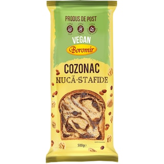 Boromir | Cozonac vegan cu nuca si stafide 500g