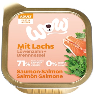 Wow | Hrana umeda pentru caini, cu somon 150g