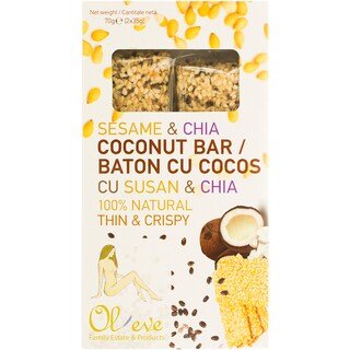 Ol'eve | Baton cu cocos, susan si chia 70g