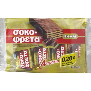 Ion | Napolitane invelite in ciocolata 4x38g