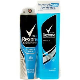 Rexona | Pachet cu gel de dus si deodorant Cobalt 150ml+250ml