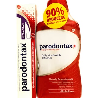 Parodontax | Pachet pasta de dinti cu apa de gura 75ml+500ml