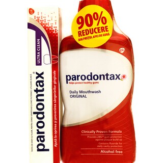 Parodontax | Pachet pasta de dinti cu apa de gura 75ml+500ml