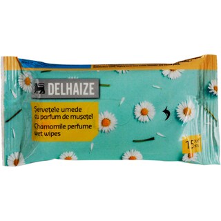 Delhaize | Servetele umede cu parfum de musetel, 15 bucati