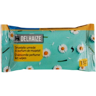 Delhaize | Servetele umede cu parfum de musetel, 15 bucati