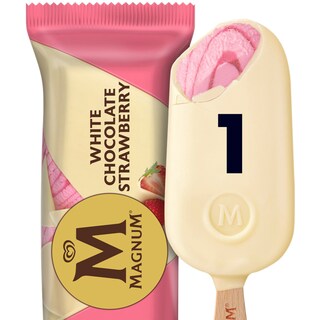Magnum | Inghetata White Chocolate Strawberry 90g