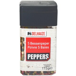 Delhaize | Amestec de piper 5 tipuri, la cutie de plastic 115g
