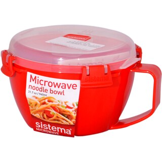 Sistema | Microwave | Bol din plastic cu maner si capac pentru microunde, 940ml