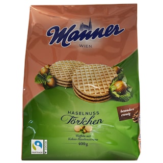 Manner | Napolitane cu crema de alune de padure 400g