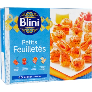 Blini | Mini aperitive foietaj asortate, 40 bucati 350g