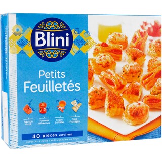 Blini | Mini aperitive foietaj asortate, 40 bucati 350g