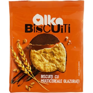 Alka | Biscuiti | Biscuiti multicereale glazurati 180g