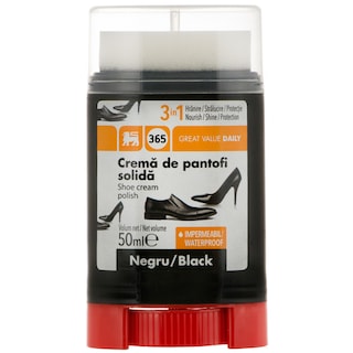 365 | Crema solida pentru pantofi culoarea neagra 50g