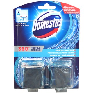 Domestos | Cuburi odorizante pentru bazinul toaletei, briza marii 2x50g