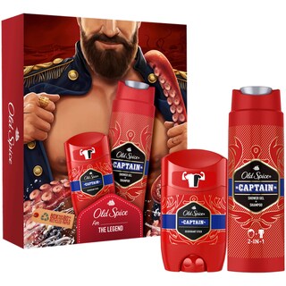 Old Spice | Set cadou Dark Captain deodorant solid 50ml + gel de dus 200ml