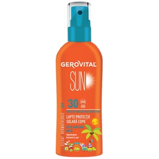 Gerovital | Sun | Lapte protectie solara SPF 30 pentru copii 150ml