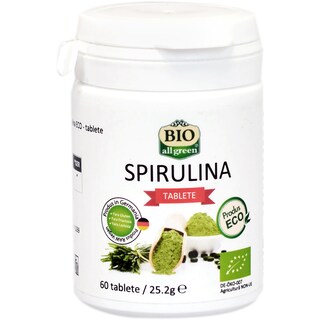 Bio All Green | Spirulina bio supliment alimentar, 60 tablete 25.2g